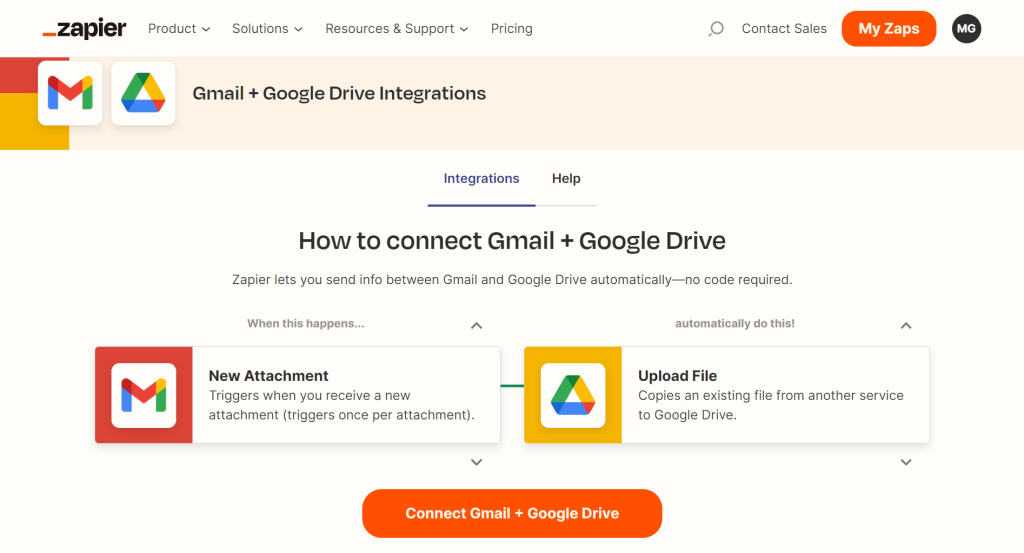 Prozessautomatisierung mit Zapier: Gmail und Google Drive