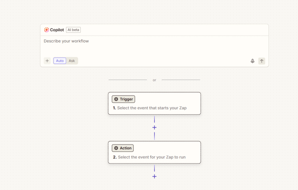 Zapier Copilot KI-Assistent für automatische Zap-Erstellung